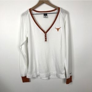 Nike Texas Longhorns White Henley Large